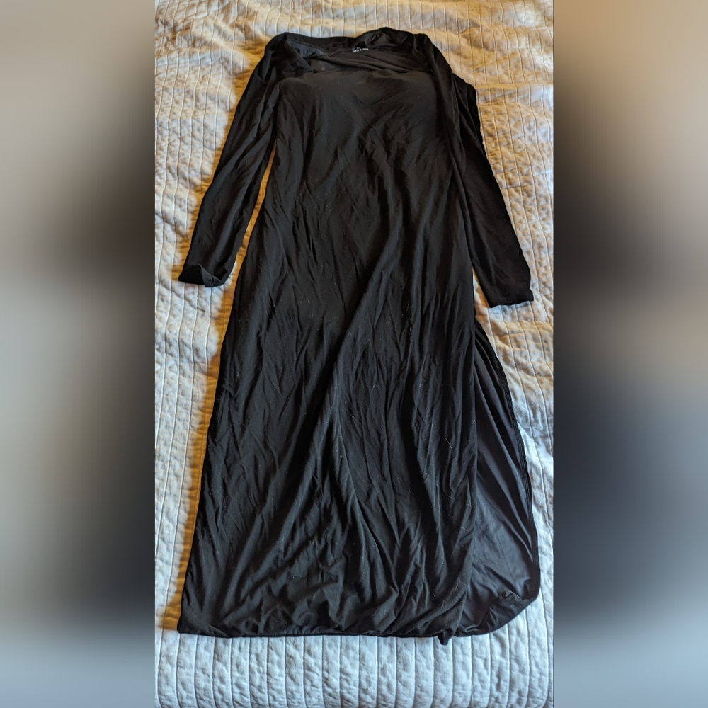 Klassy Network Brami Long sleeve Square Neck Dress XL Black